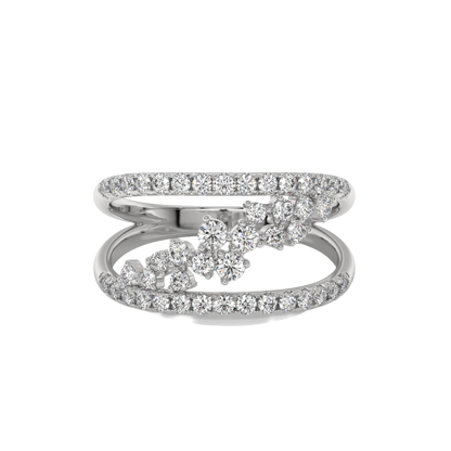 Floral Cascade Diamond Ring Caratlink