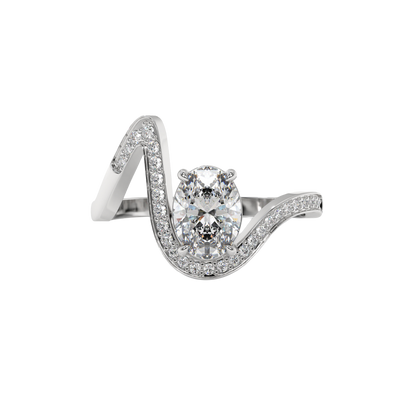 Eternal Wave Oval Diamond Ring Caratlink