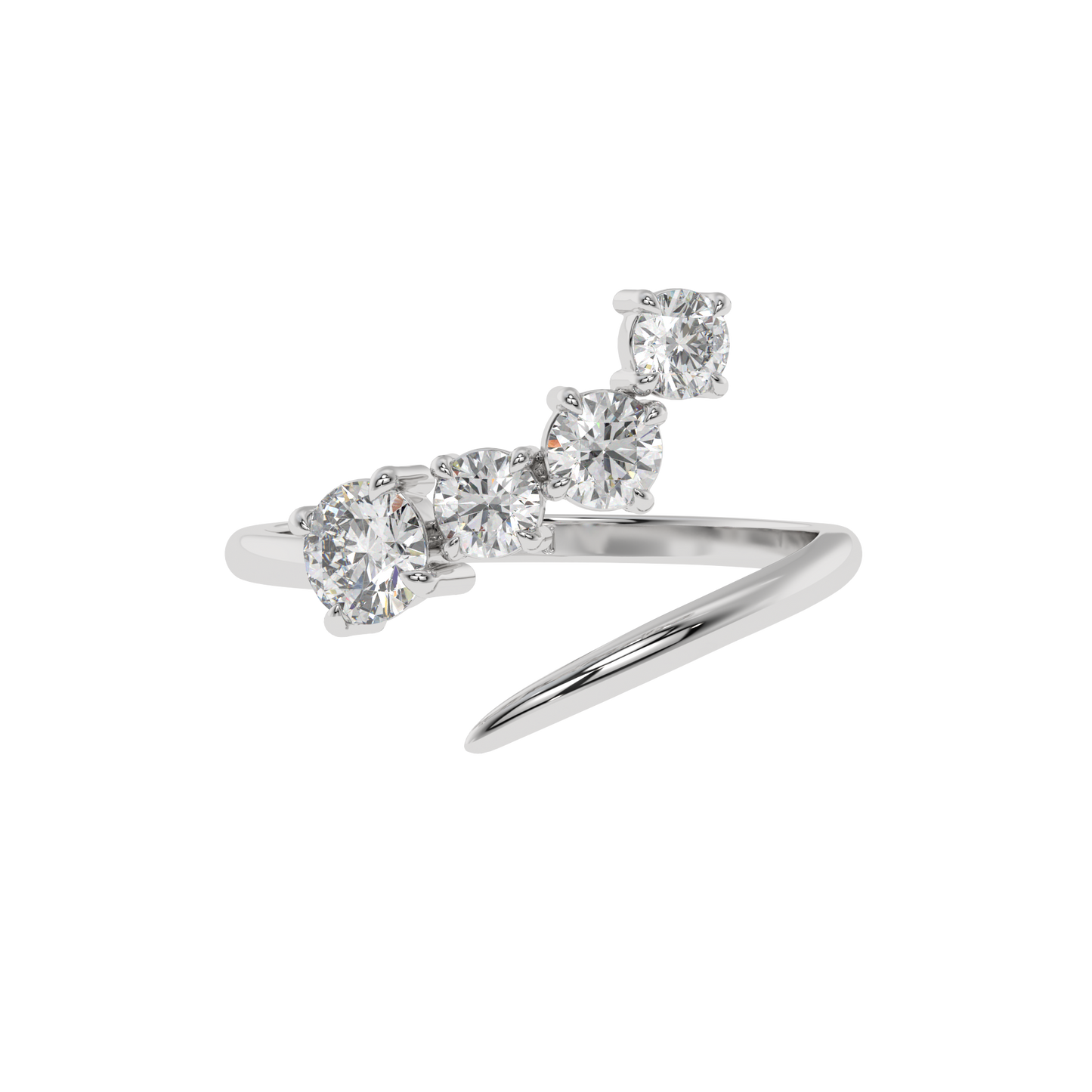 Serena Curve Diamond Wrap Ring Caratlink