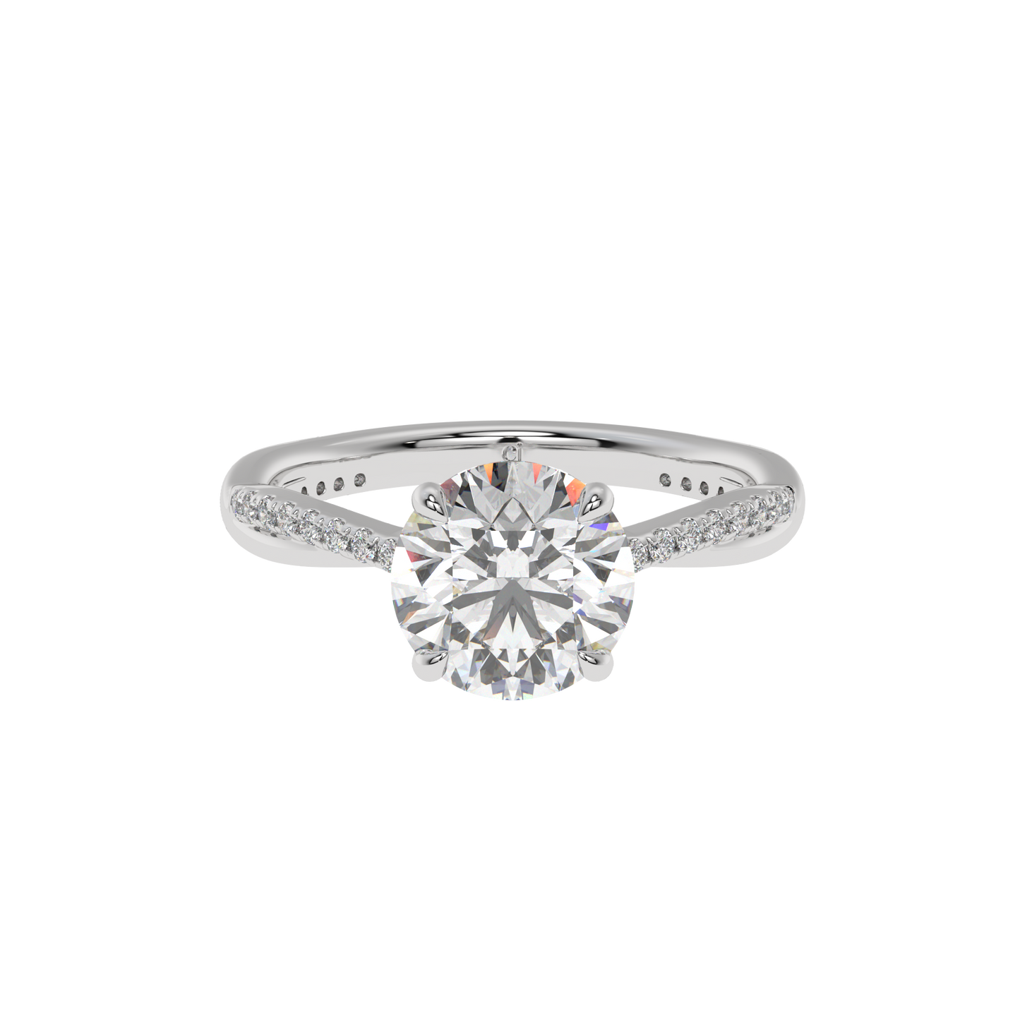 Serene Twist Solitaire Ring - Caratlink