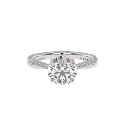Serene Twist Solitaire Ring - Caratlink