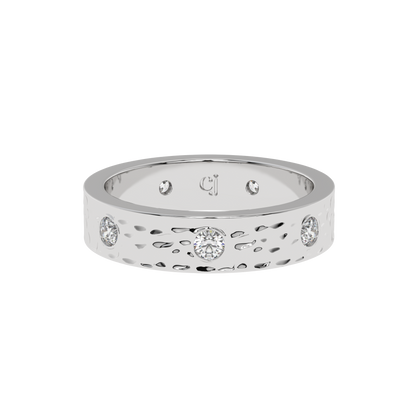 Aurora Hammered Diamond Band Caratlink