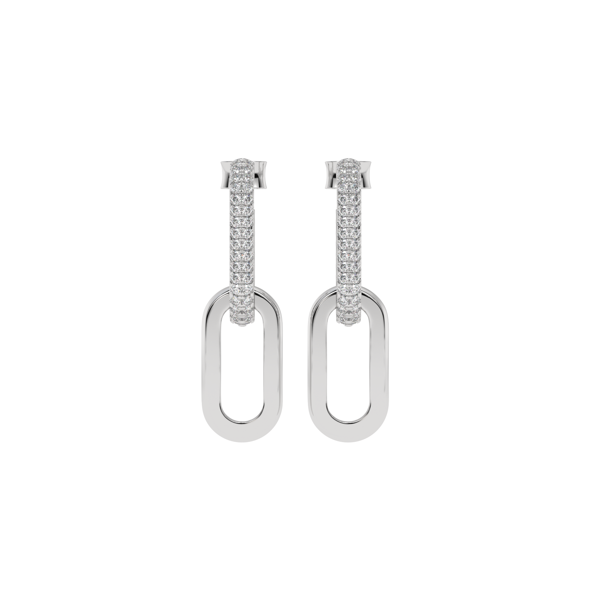 Diamond Link Drop Earrings Caratlink