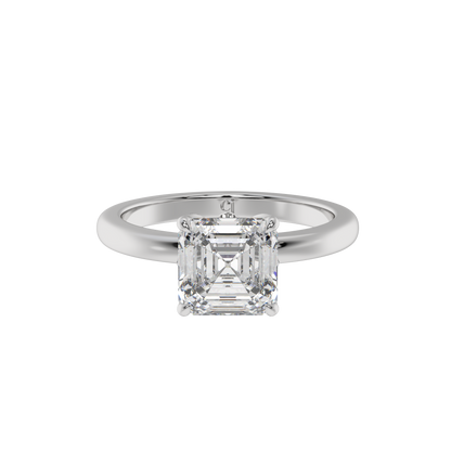 Royal Blossom Asscher Solitaire Ring - Caratlink