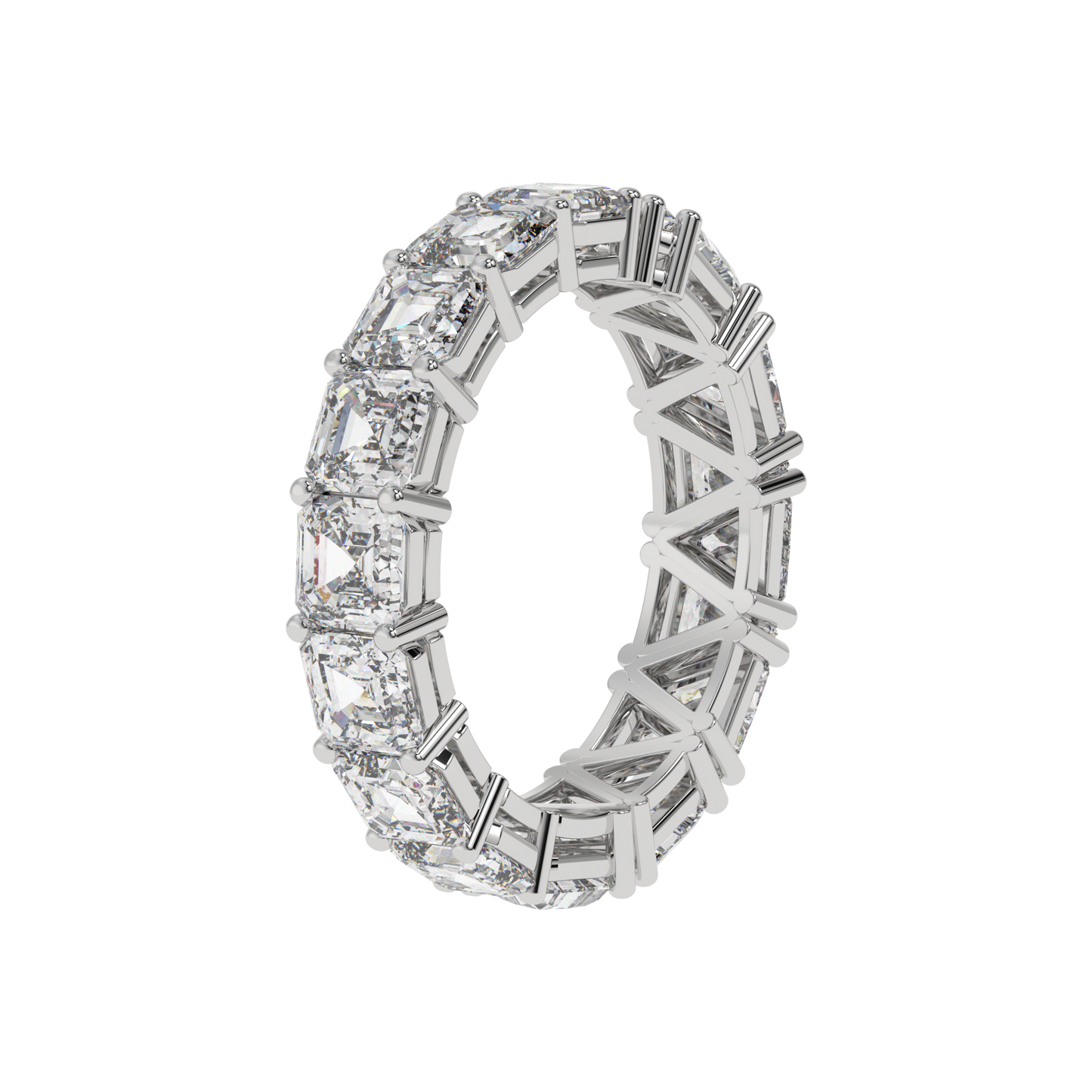 Luxe Asscher-Trillion Eternity Band Caratlink