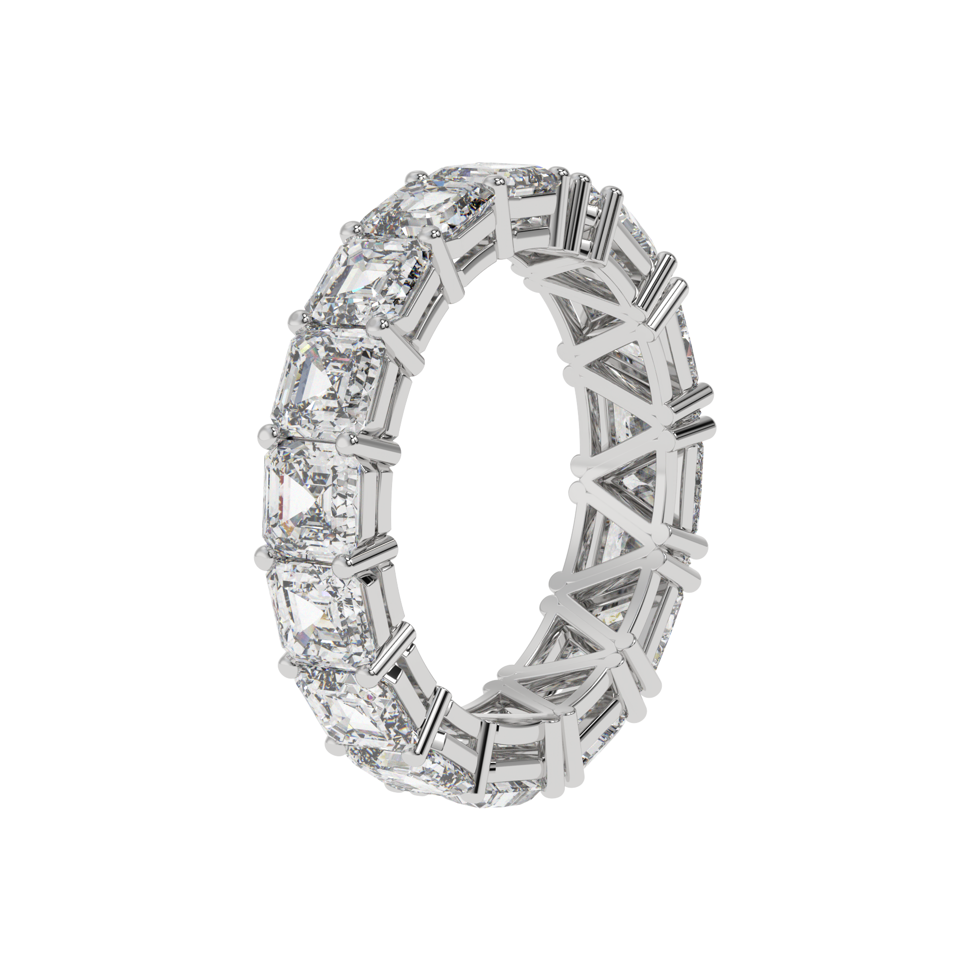 Luxe Asscher-Trillion Eternity Band Caratlink