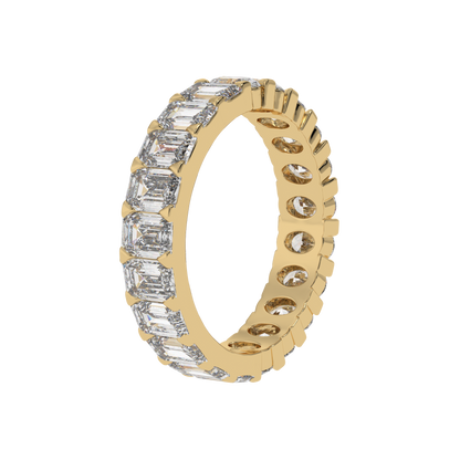 Eternal Emerald & Oval Diamond Eternity Ring Caratlink