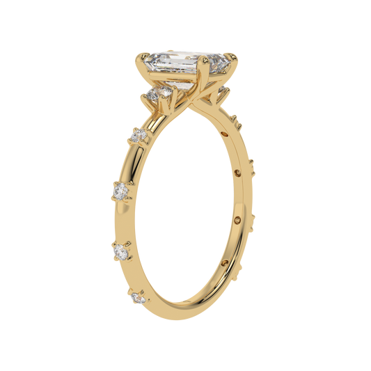 Celestial Glow Emerald Halo Ring - Caratlink