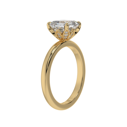 Royal Blossom Asscher Solitaire Ring - Caratlink