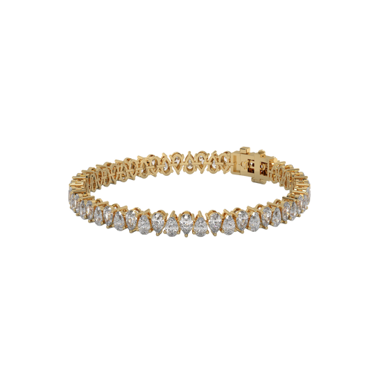 Pear Elegance Diamond  Tennis Bracelet