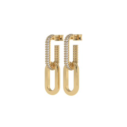 Diamond Link Drop Earrings Caratlink