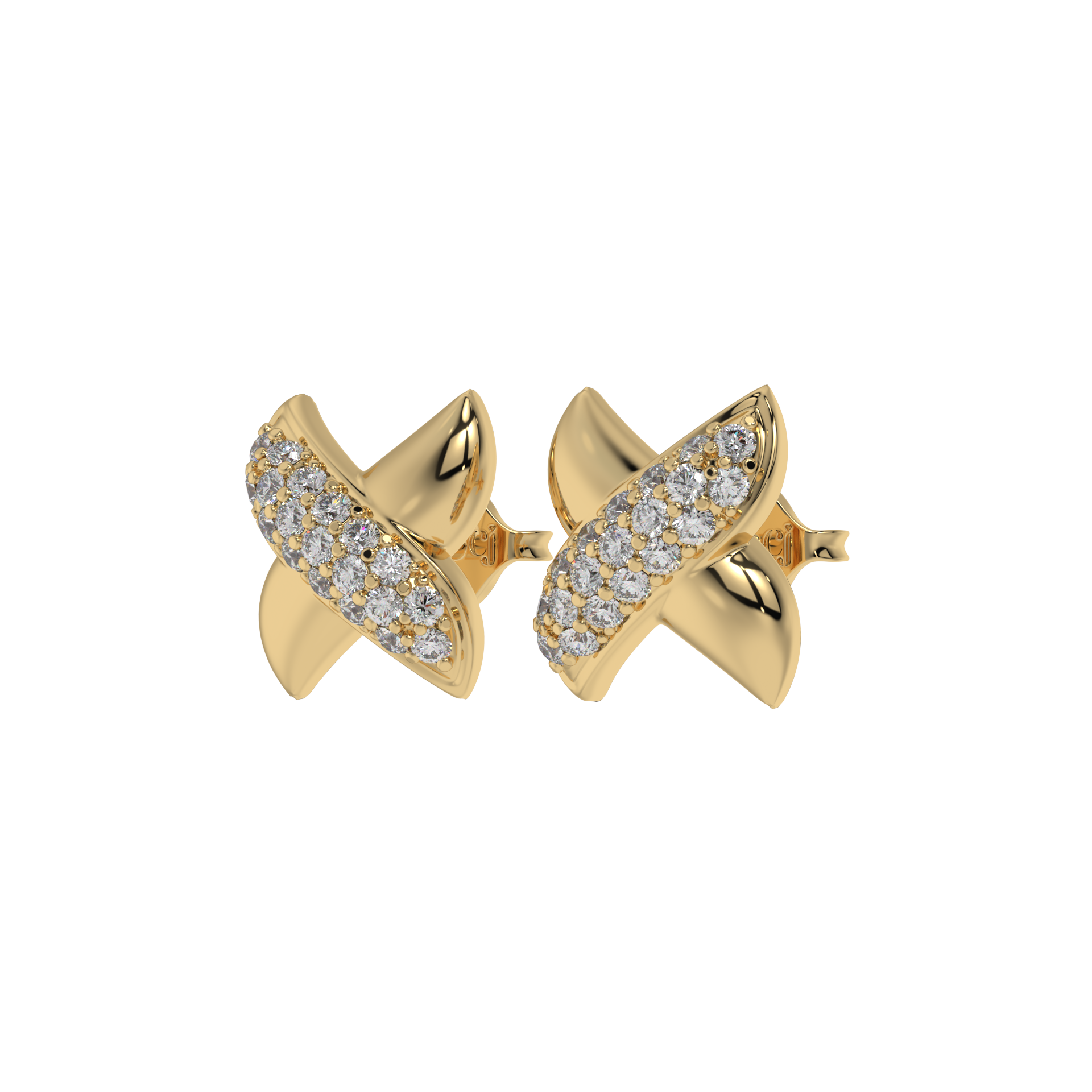 Crystal Crossover Studs CaratLink