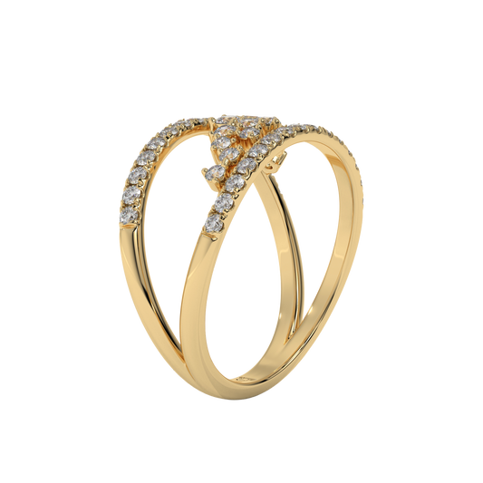 Floral Cascade Diamond Ring