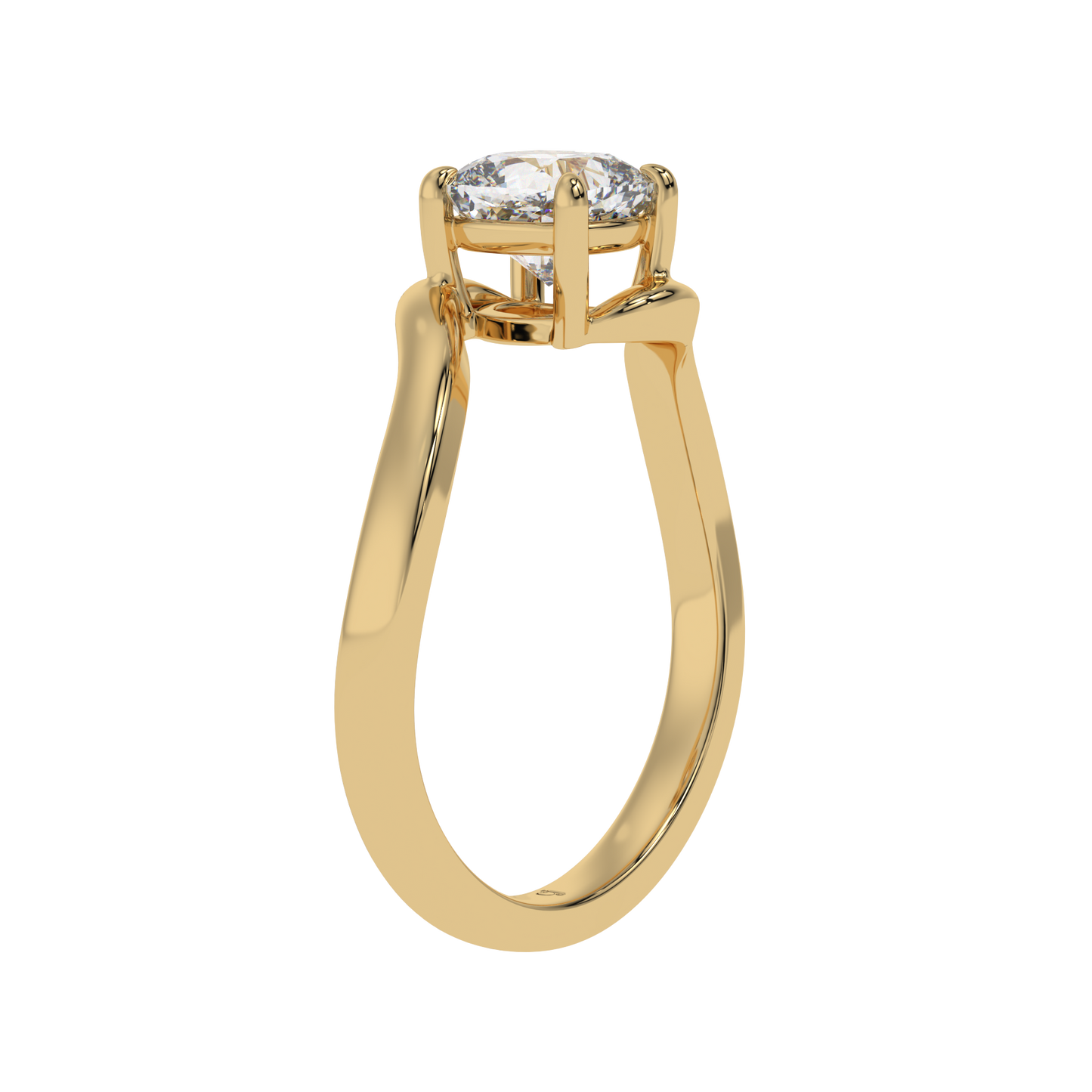 Pure Harmony Cushion Solitaire Ring - Caratlink