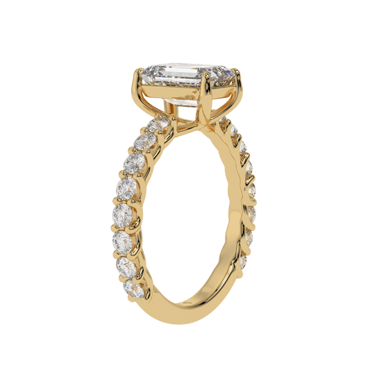 Eternal Spark Emerald Halo Ring - Caratlink