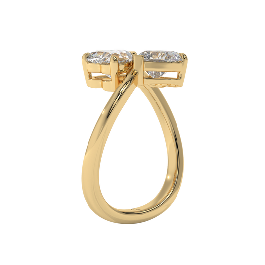 Twin Hearts Diamond Ring