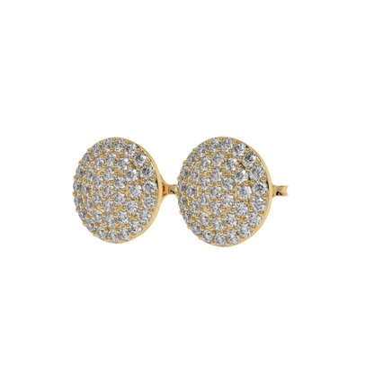 Pavé Round Diamond Stud Earrings Caratlink