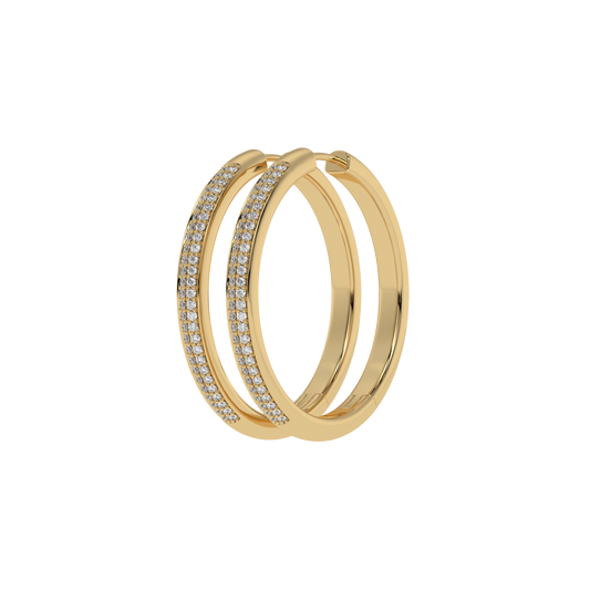 Eternal Spark Pavé Hoop Earrings