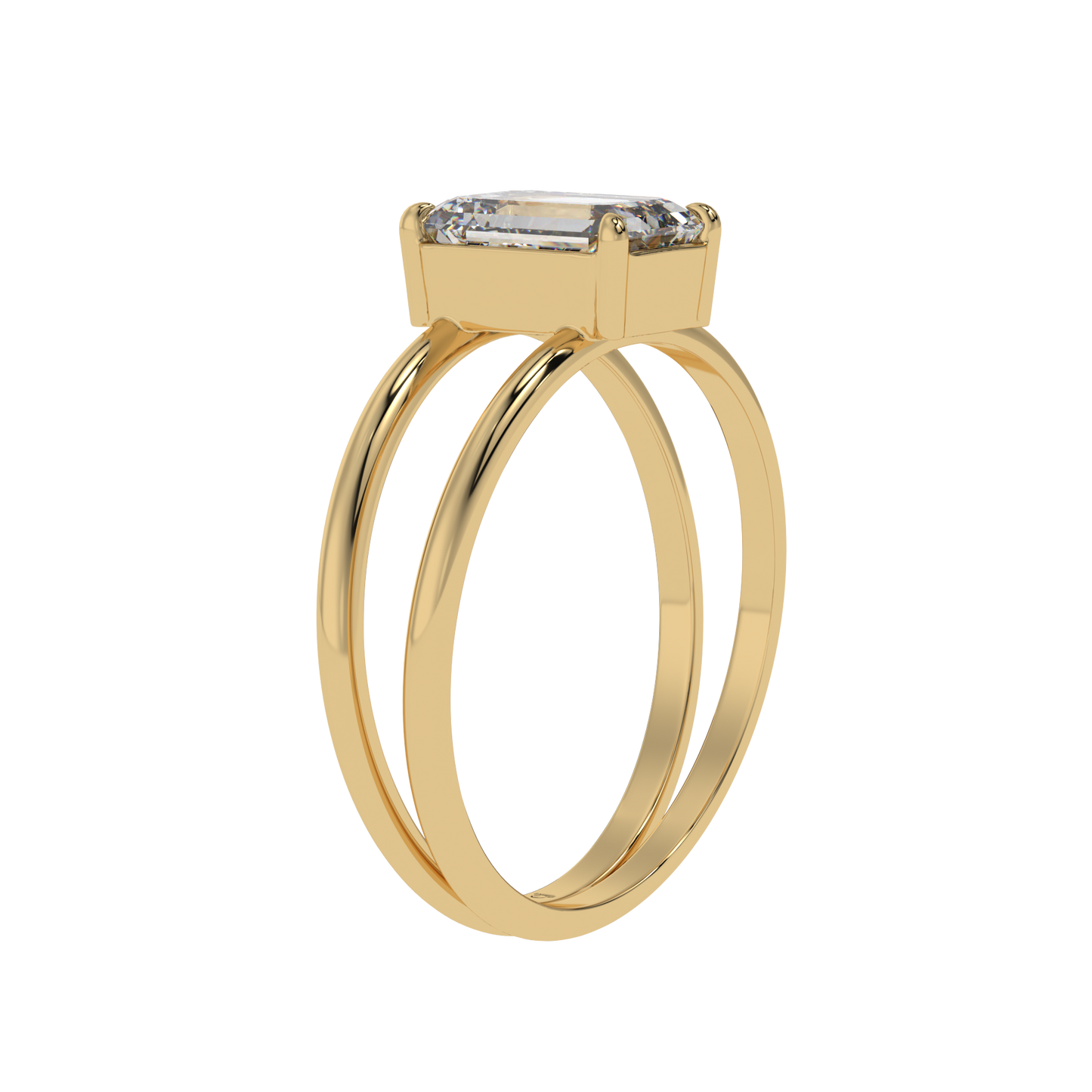 Modern Muse Emerald Solitaire Ring - Caratlink