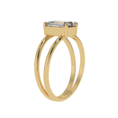 Modern Muse Emerald Solitaire Ring - Caratlink