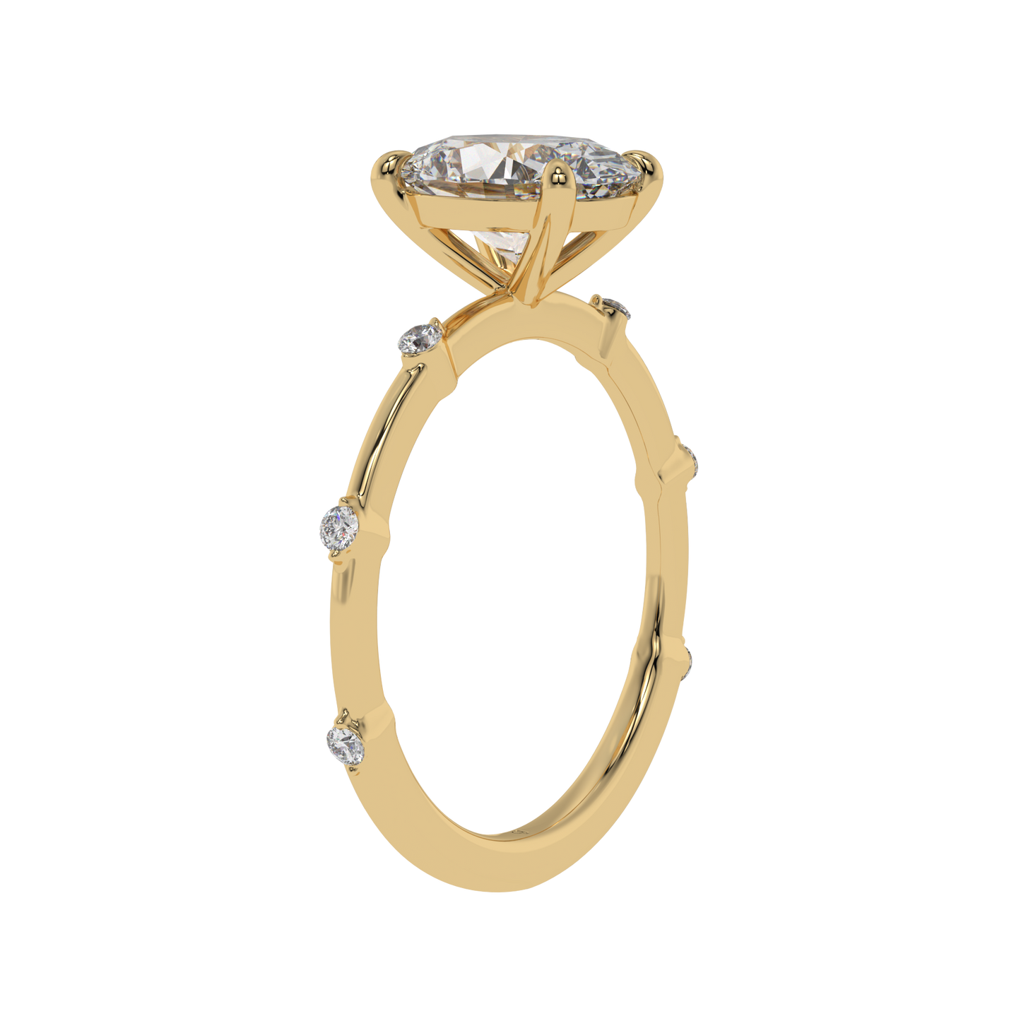 Luminous Charm Oval Solitaire Ring - Caratlink
