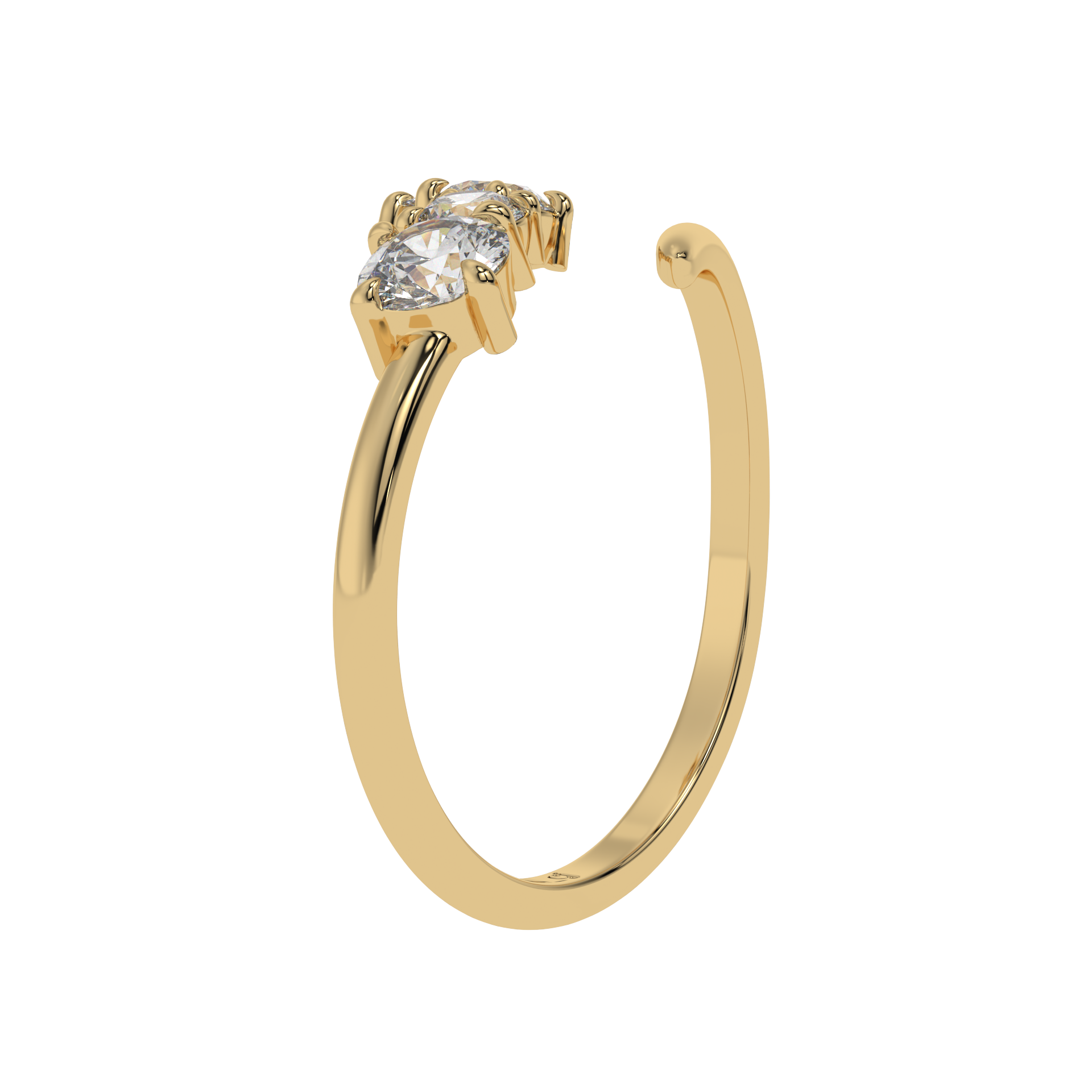 Serena Curve Diamond Wrap Ring Caratlink