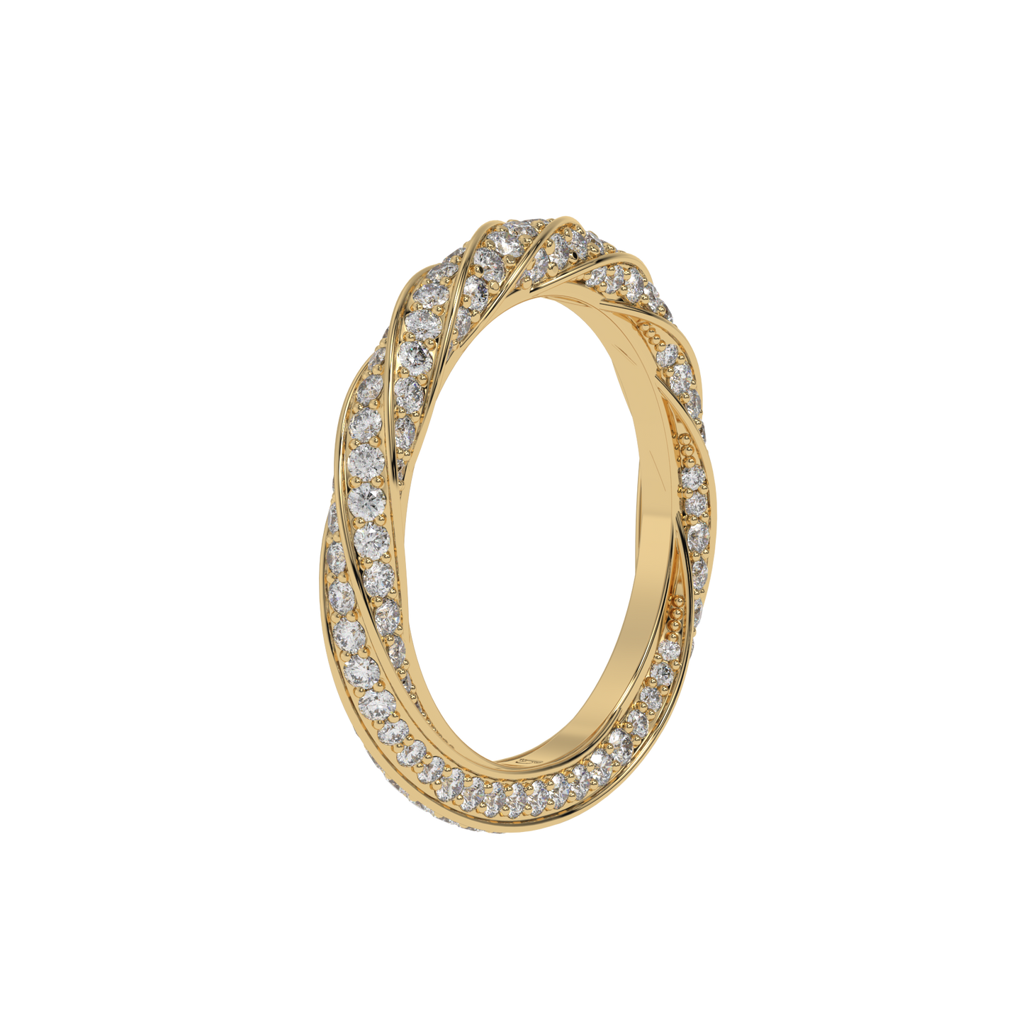 Infinity Criss-Cross Diamond Band