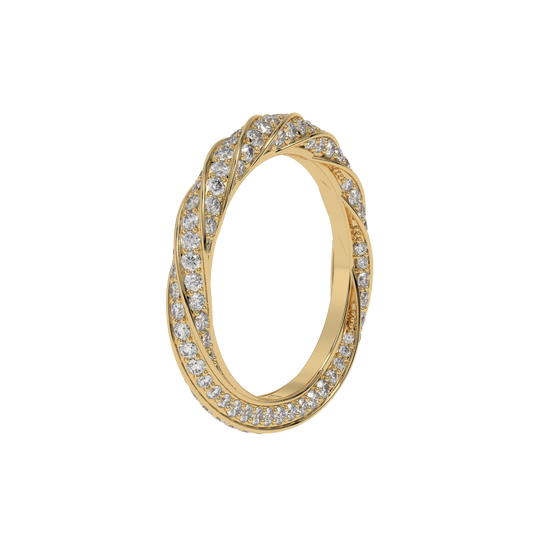 Infinity Criss-Cross Diamond Band