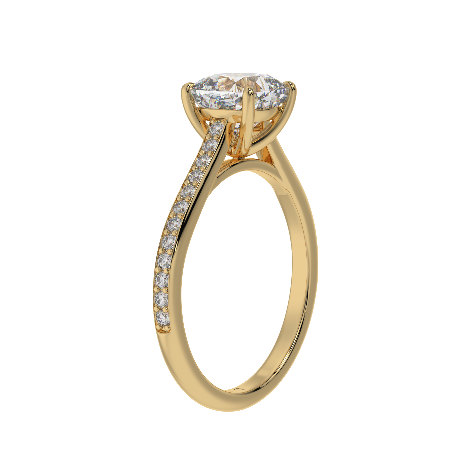 Radiant Grace Cushion Solitaire Ring - Caratlink