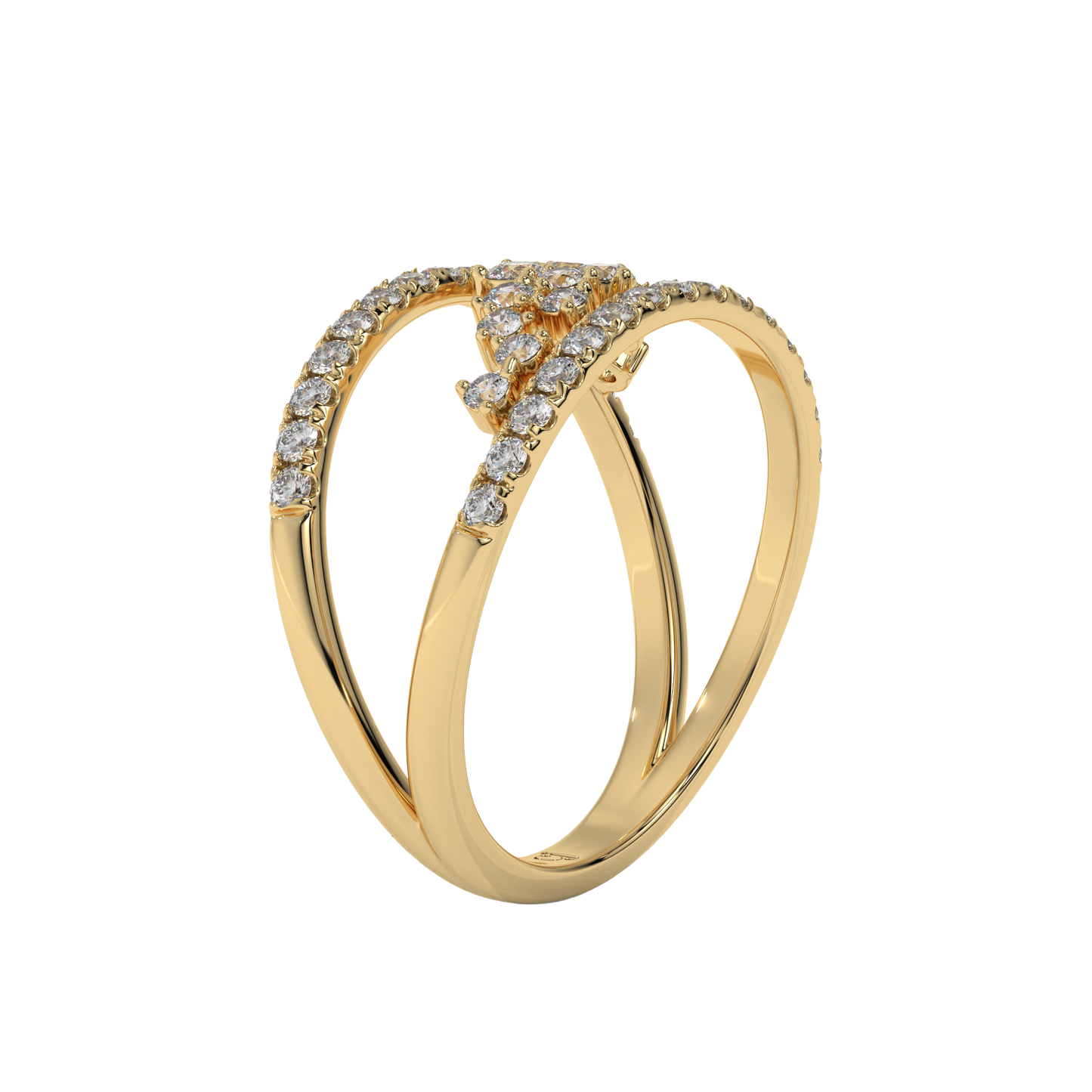 Floral Cascade Diamond Ring Caratlink