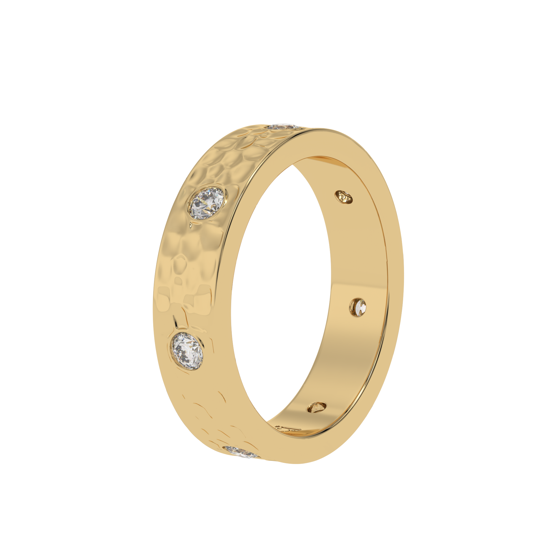 Aurora Hammered Diamond Band Caratlink