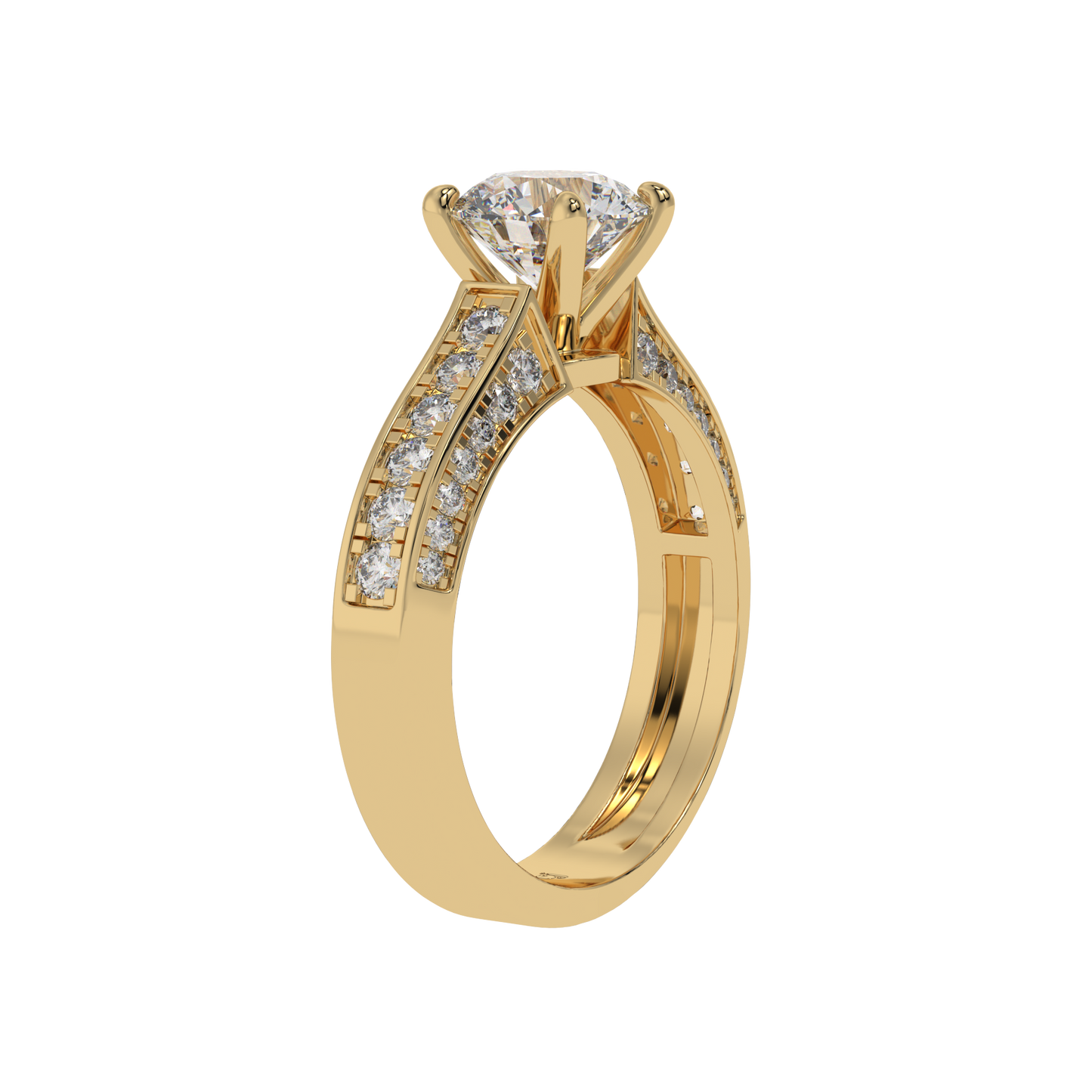 Classic Crown Solitaire Ring - Caratlink