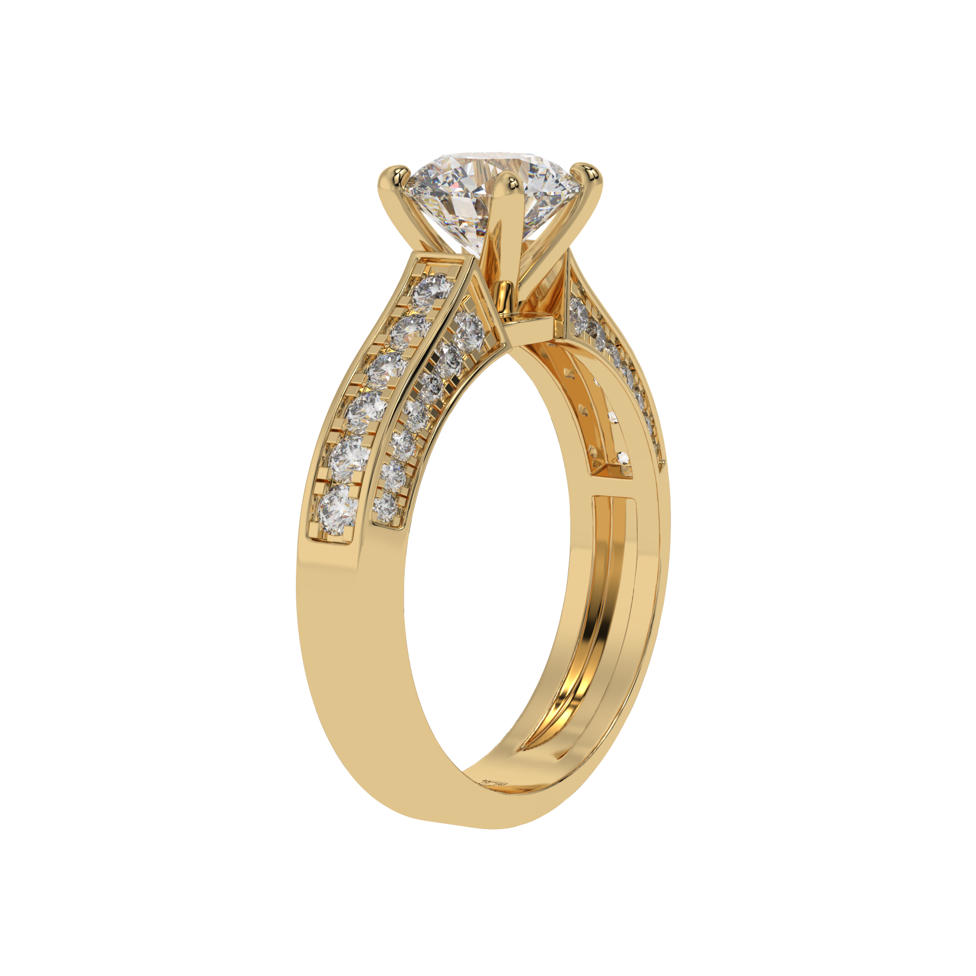 Classic Crown Solitaire Ring - Caratlink