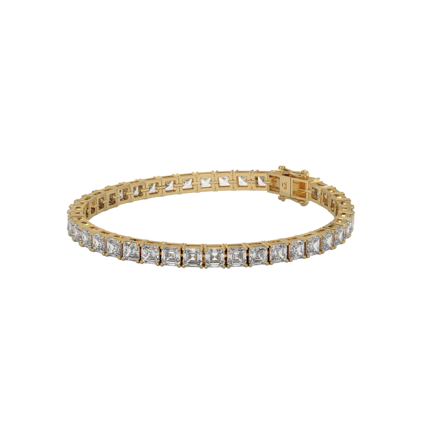 Asscher Diamond Luxe Tennis Bracelet Caratlink