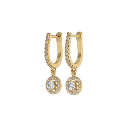 Halo Diamond Drop Earrings CaratLink