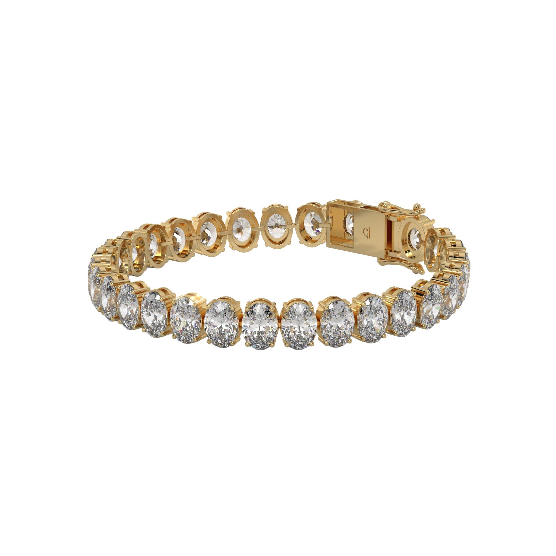 Classic Oval Diamond Tennis Bracelet Caratlink