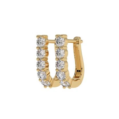 Classic Round Diamond Hoop Earrings CaratLink