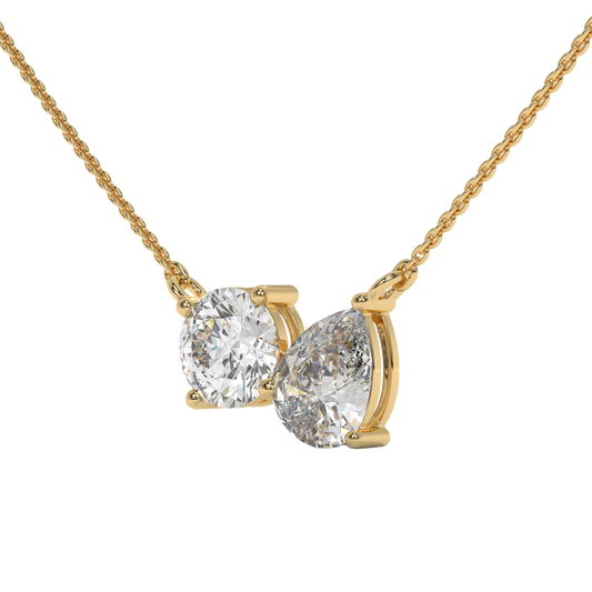 Twin Spark Pendant Necklace