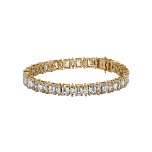 Emerald and Marquise Diamond Bracelet