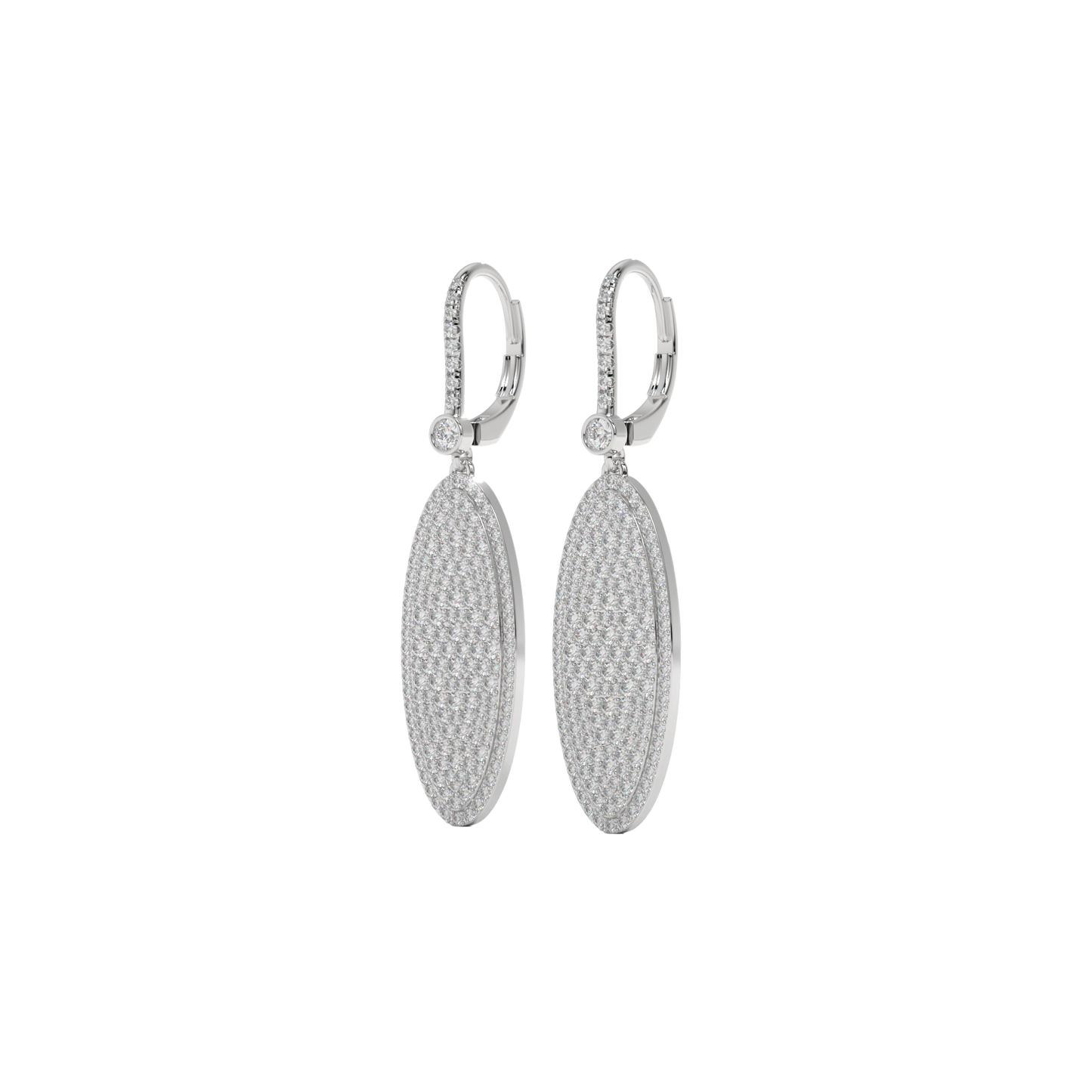 Luminous Oval Drop Earrings Caratlink