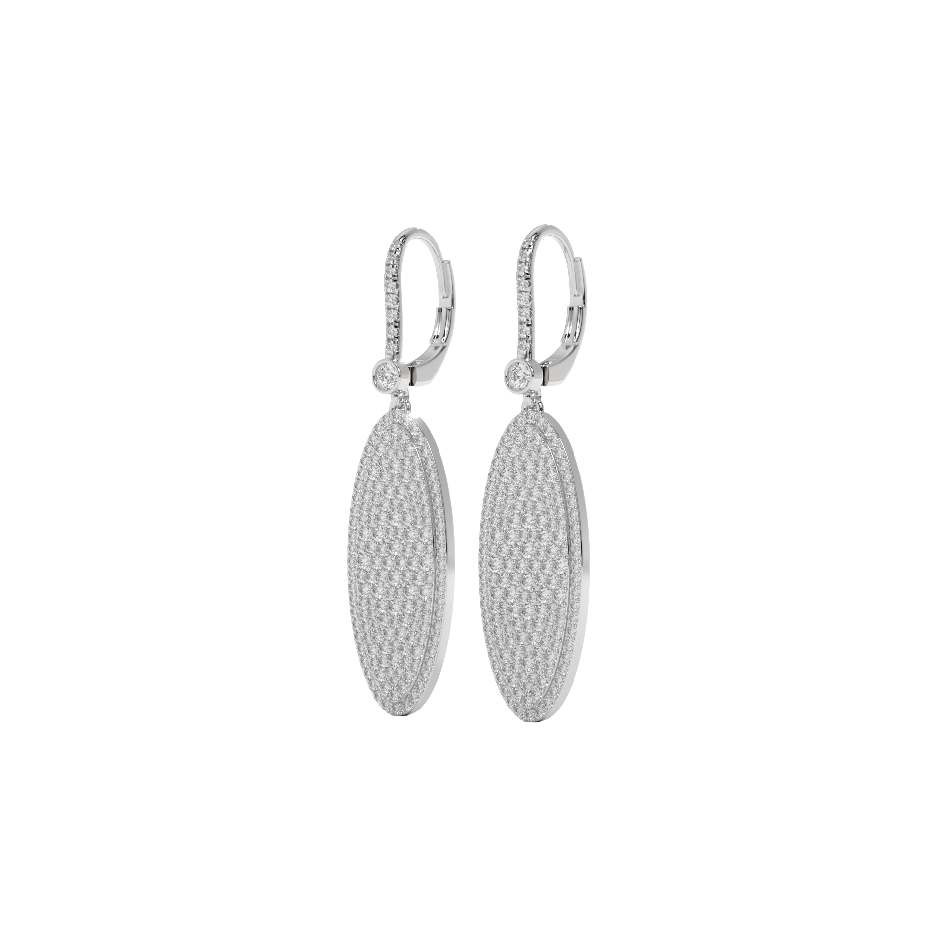 Luminous Oval Drop Earrings Caratlink