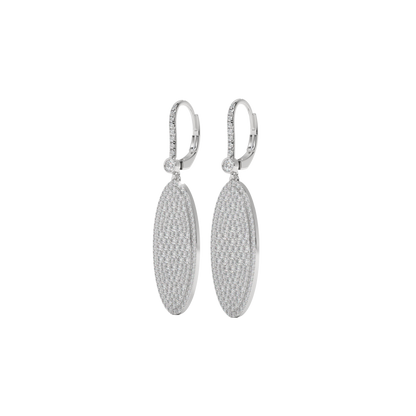 Luminous Oval Drop Earrings Caratlink