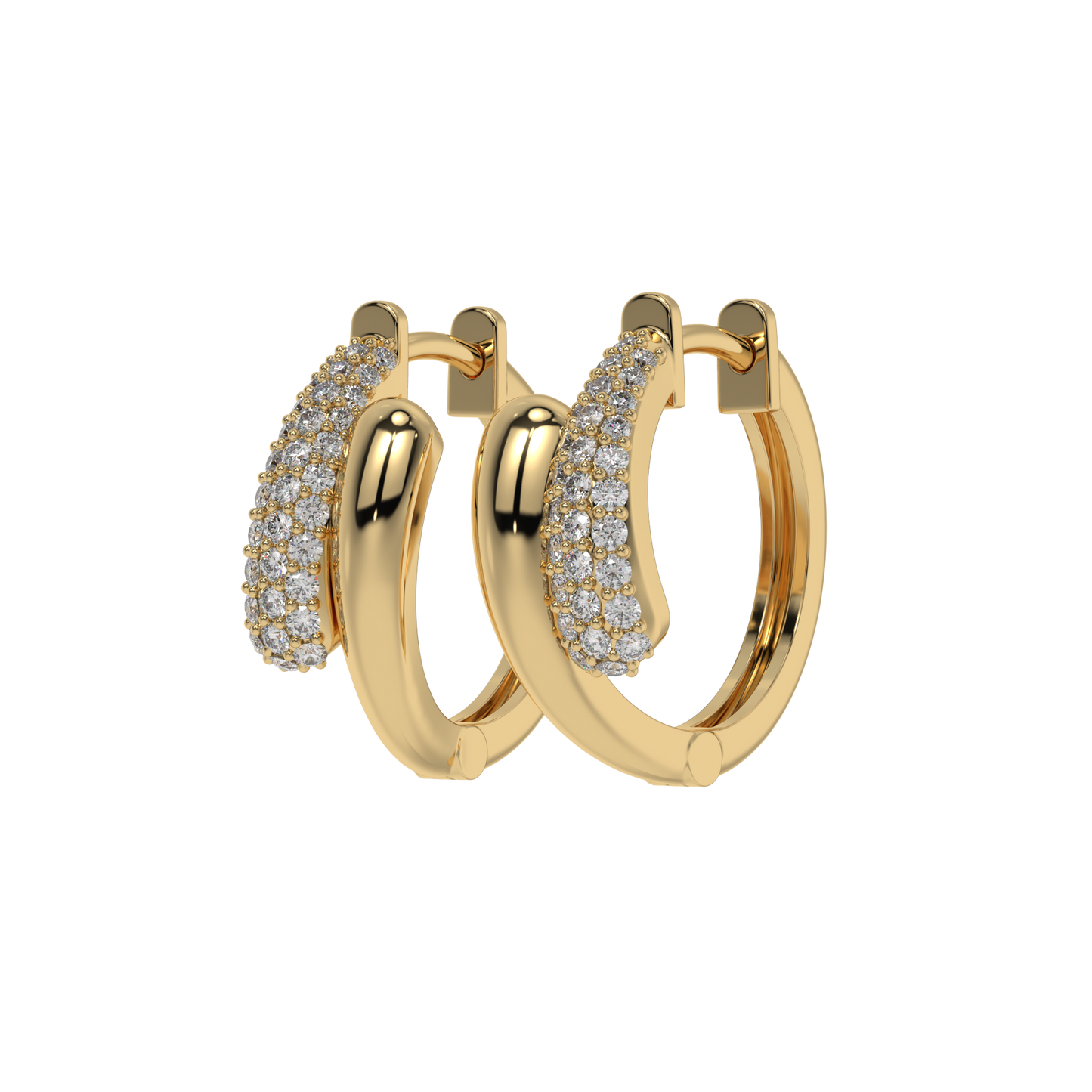 Diamond Accent Sculpted Huggies Caratlink