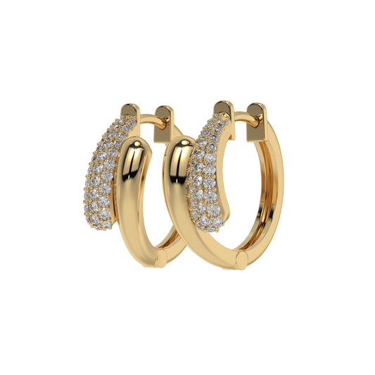 Diamond Accent Sculpted Huggies Caratlink