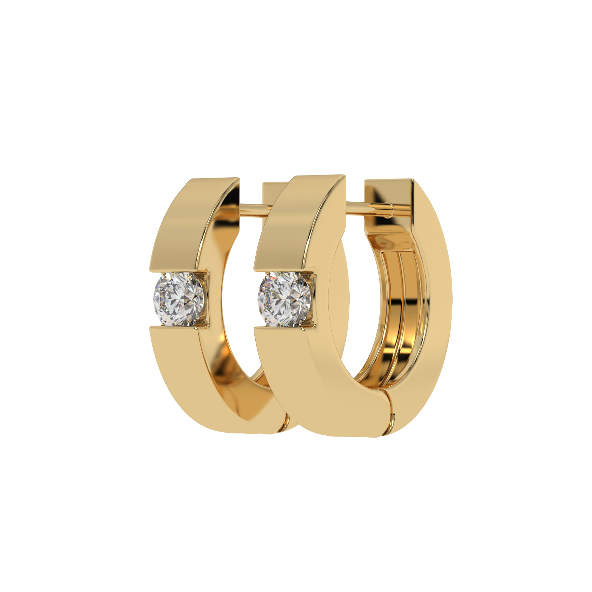 Classic Solitaire Hoop Earrings CaratLink