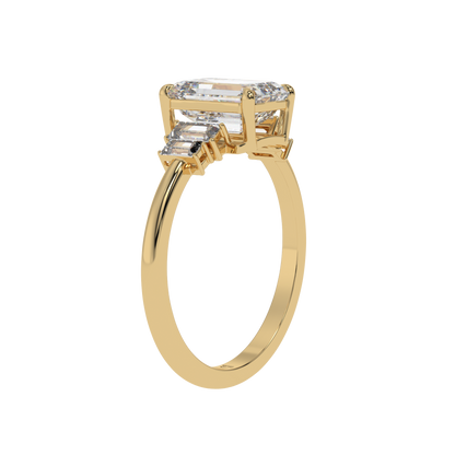 Classic Trilogy Emerald Ring - Caratlink