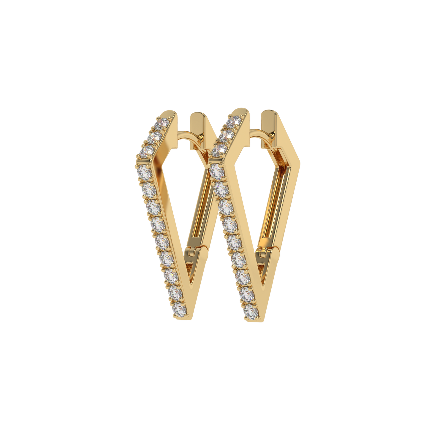 Sleek Diamond Hoop Huggies CaratLink