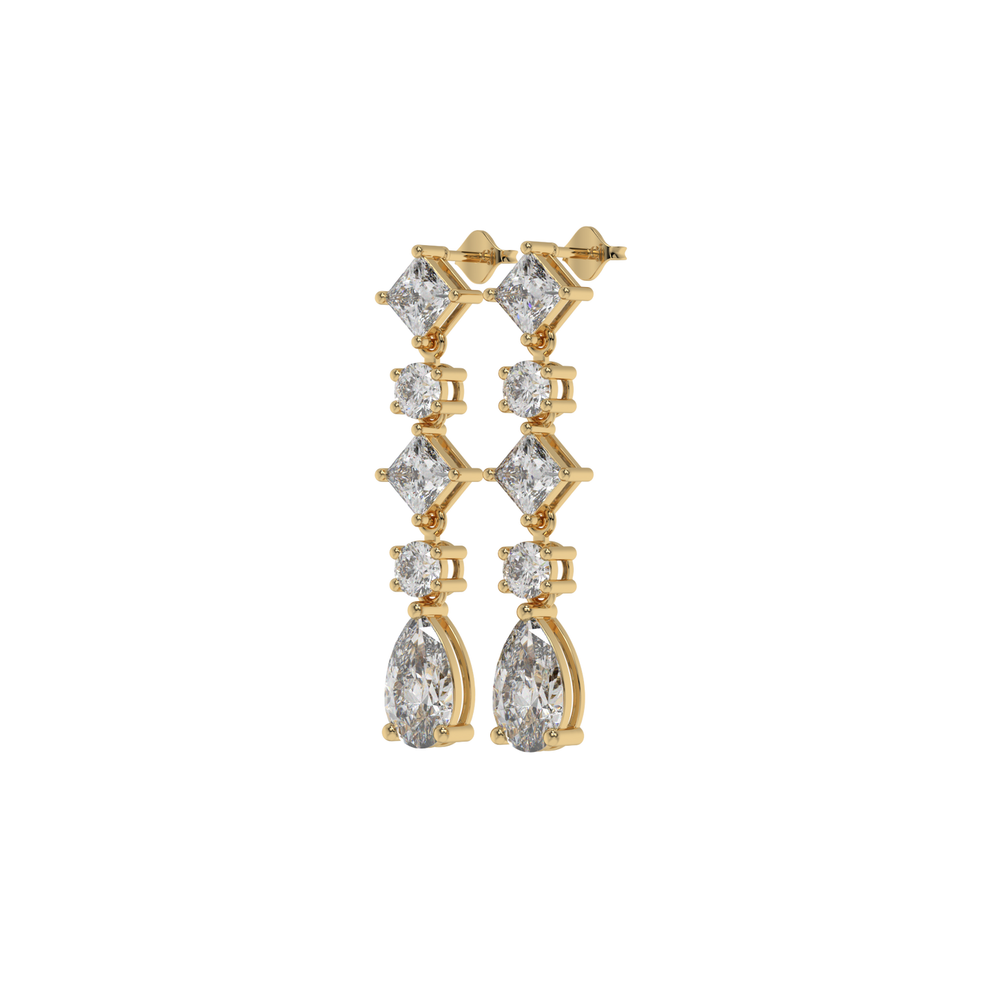 Cocktail Diamond Drop Earrings Caratlink