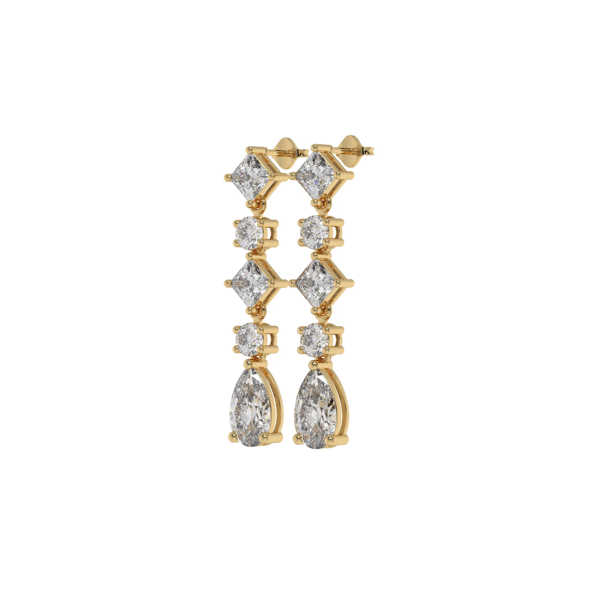 Cocktail Diamond Drop Earrings Caratlink