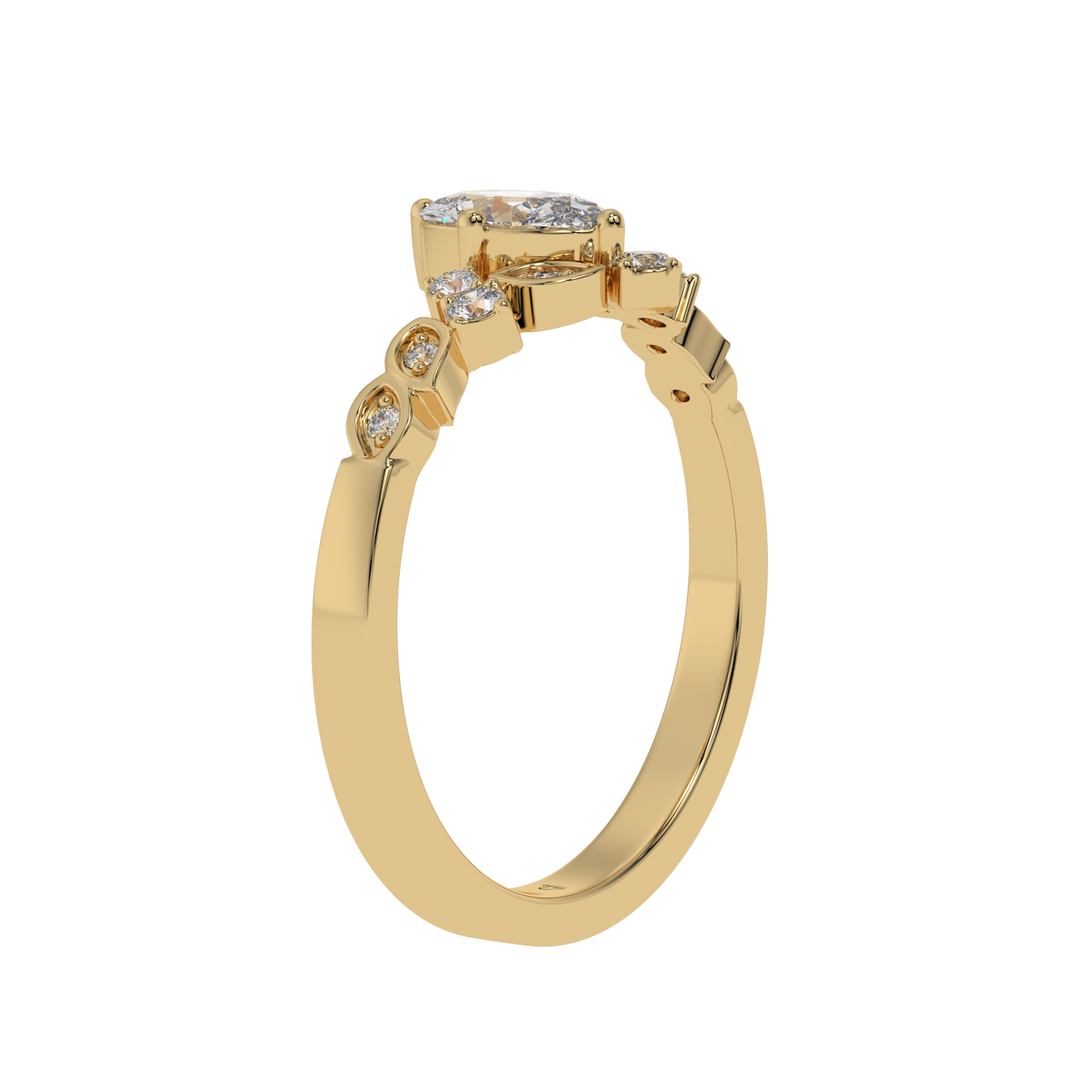 Vintage Tiara Oval Ring - Caratlink